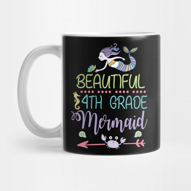 Beautiful 4th Grade Mermaid Student Teacher First Day School Back To School by joandraelliot